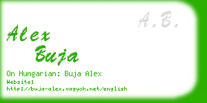 alex buja business card